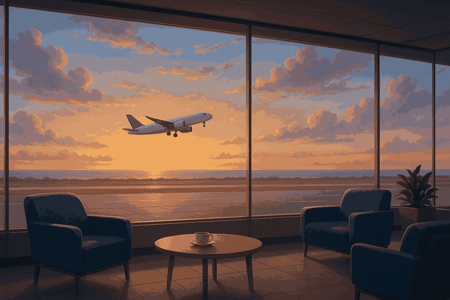 Flight attendant supporting their mental health and connection on a layover